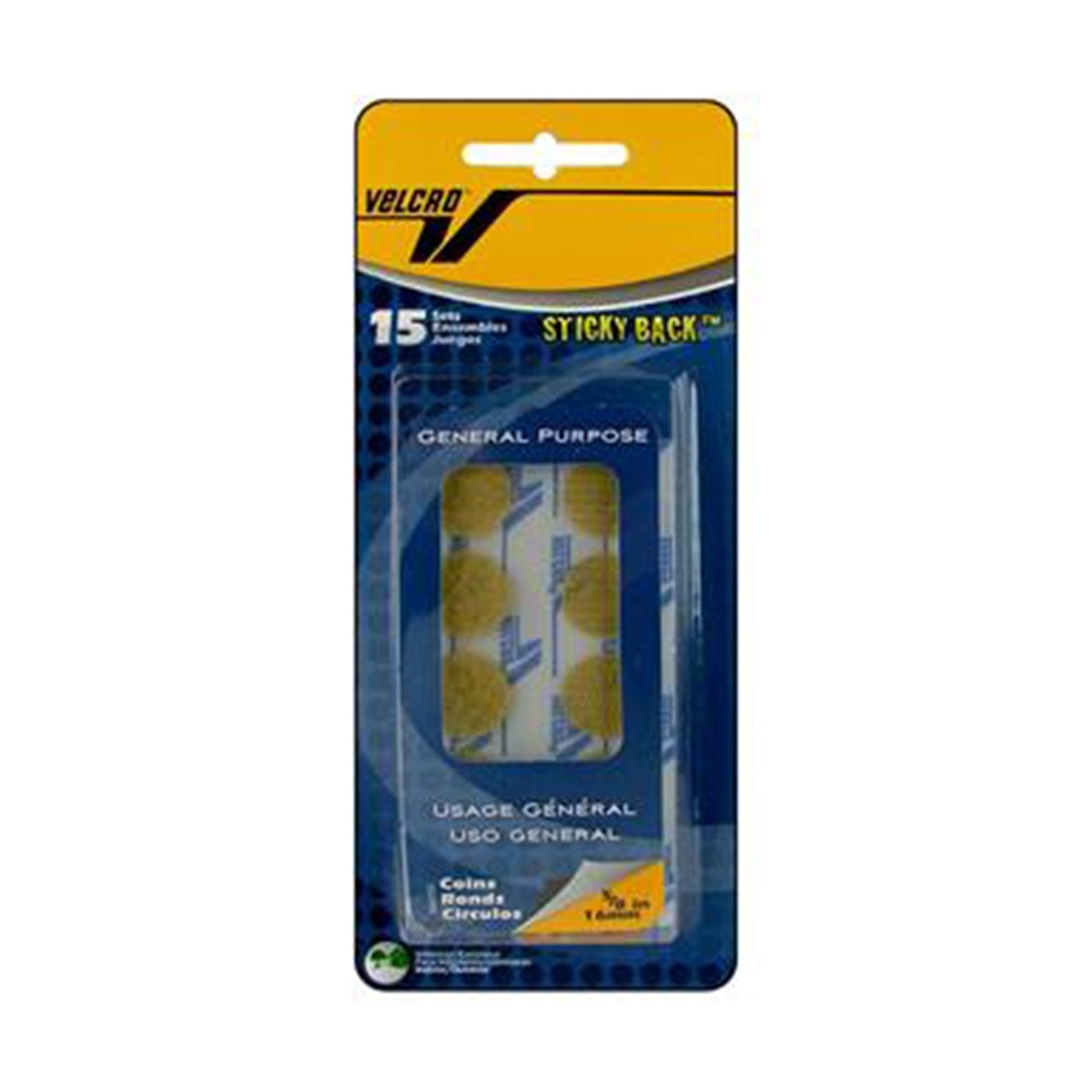 Brown, Tape, Art & School, 5/8", Velcro, 15 pack, Coin-style, 5486